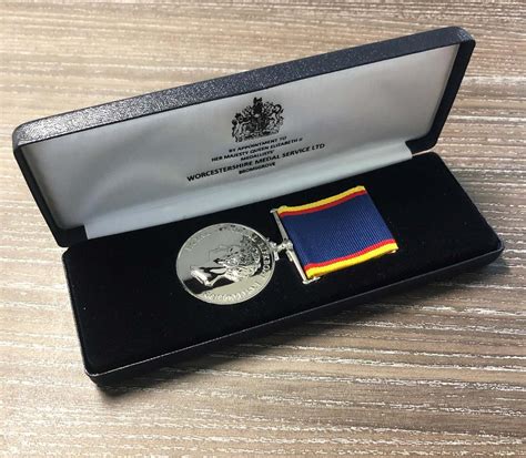 Worcestershire Medal Service Rnli 20 Year Service Medal Cased