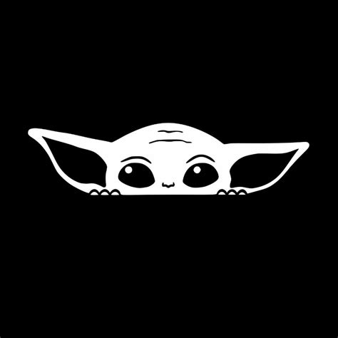 Baby Yoda Peeking Car Window Truck Decal Sticker Mandalorian In 2021