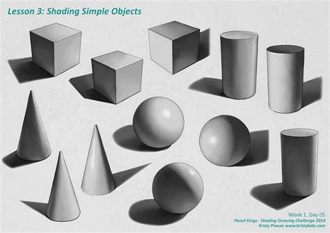 Kristy Kate Shading Drawing Shadow Drawing Simple Objects