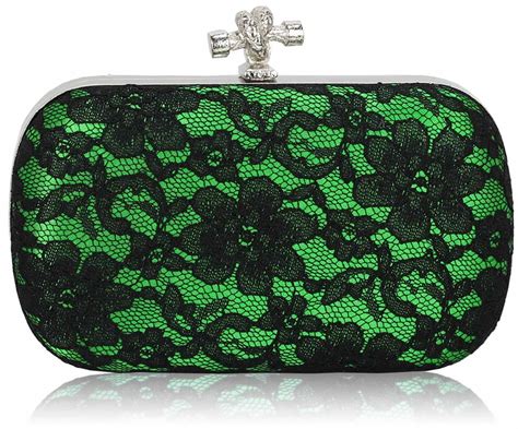 Wholesale Classy Green Ladies Lace Evening Clutch Bag