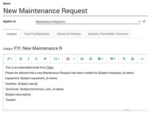 It Maintenance Email Template