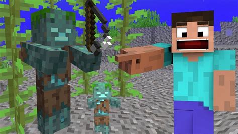 I Found The Sea Water Zombies In Minecraft Youtube