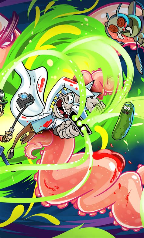 The 1st installment of rick and morty's third season closes with rick breaking the 4th. 1280x2120 Rick And Morty Artwork 4k iPhone 6+ HD 4k Wallpapers, Images, Backgrounds, Photos and ...