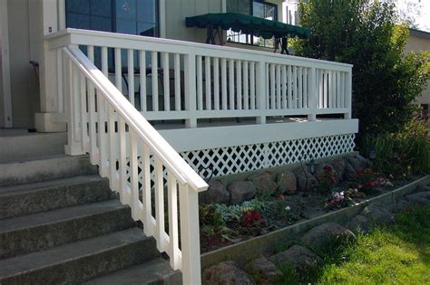 Maybe you would like to learn more about one of these? Front Porch Composite Deck and Steps with Painted Wood ...