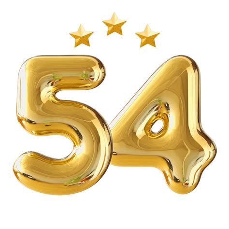 Free 54 Years Anniversary Number 11296971 Png With Transparent Background