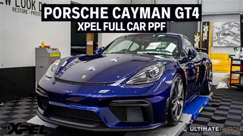 Gentian Blue Porsche Cayman Gt At The Studio For Xpel Ultimate Fusion Full Car Ppf Youtube