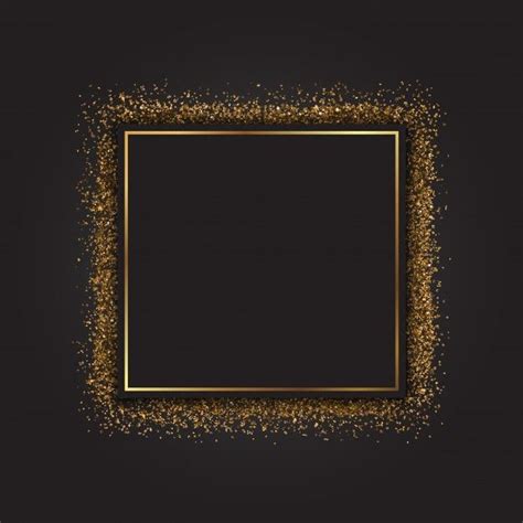 Gold Glitter Background Glitter Frame Geometric Background Textured