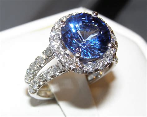 How much do sapphires cost? GIA Certified TOP Ceylon Blue Sapphire Diamond Ring 14KWG ...
