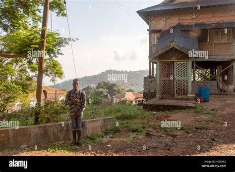 Colonial Architecture Buildings In Freetown Sierra Leone Stock Photo