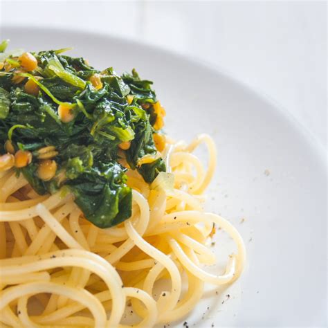 Spinat- Spaghetti mit roten Linsen The Vegetarian Diaries