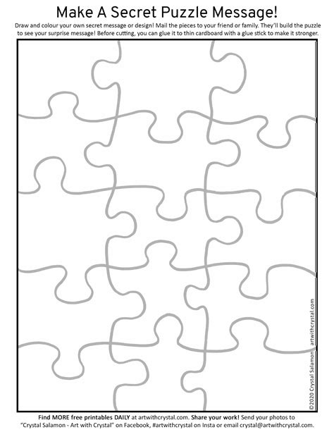 Make Your Own Puzzle Free Printable Printable Form Templates And Letter