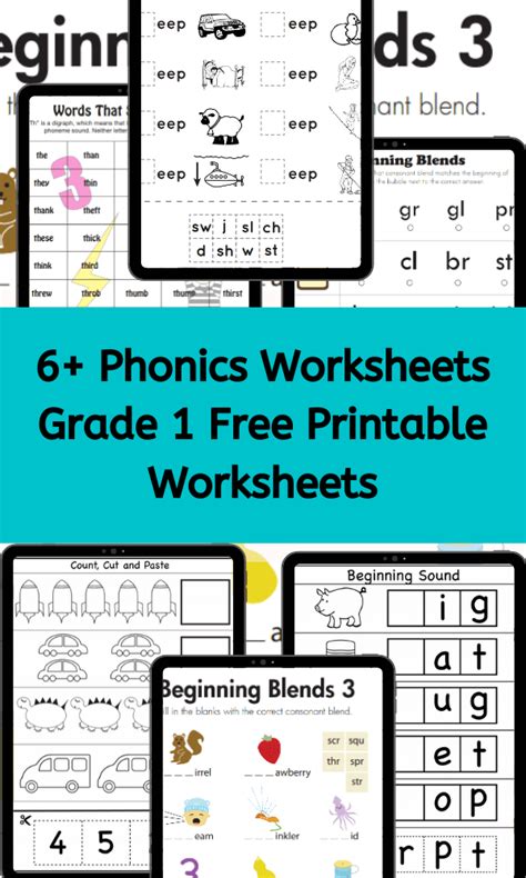 6 Phonics Worksheets Grade 1 Free Printable Worksheets Phoenix