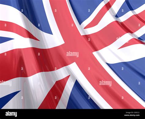 Glossy Flag Of United Kingdom Stock Photo Alamy