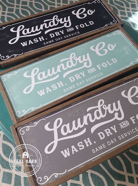 Laundry Co Wash Dry And Fold PERSONALIZED Sign Farmhouse Etsy