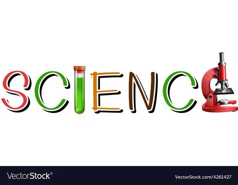 Letters Forming The Word Science Royalty Free Vector Image