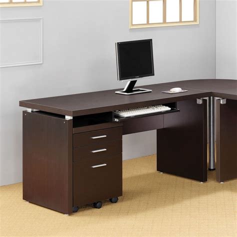 Coaster Furniture Skylar Cappuccino Computer Desk With Keyboard Drawer