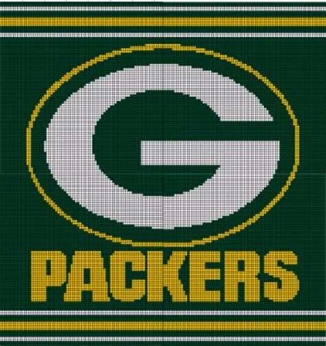 Green Bay Packers Crochet Pattern Afghan Graph 35 Crochet Stitches