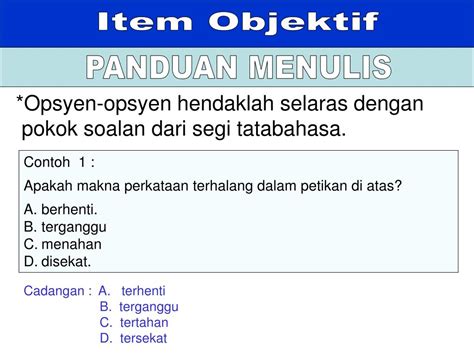 Check spelling or type a new query. PPT - Prinsip-Prinsip Membina Item Objektif & Subjektif ...
