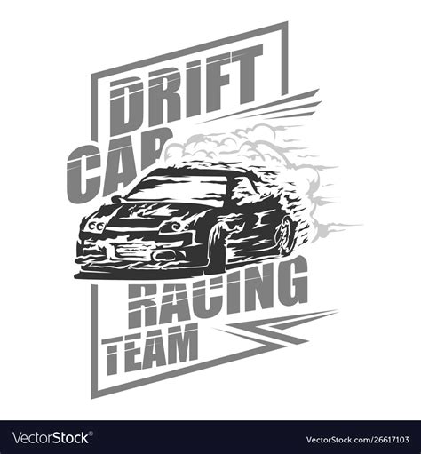 Drift Car Racing Royalty Free Vector Image Vectorstock