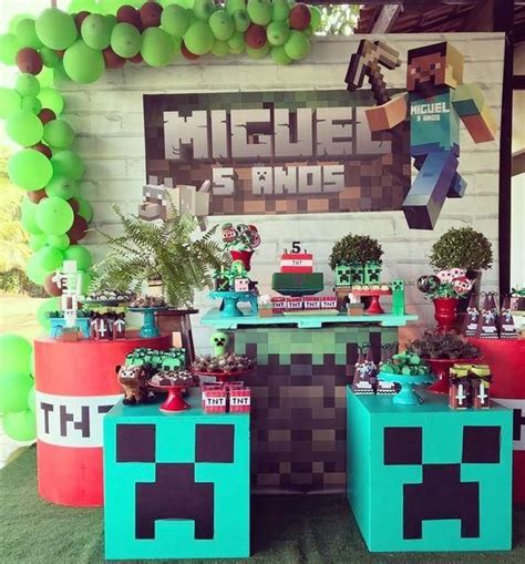 72 Ideas De Decoracion Para Fiesta De Cumpleanos De Minecraft Temas Images