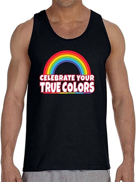 Amazon Com Celebrate Your True Colors Gay Pride Men S Tank Top Black S