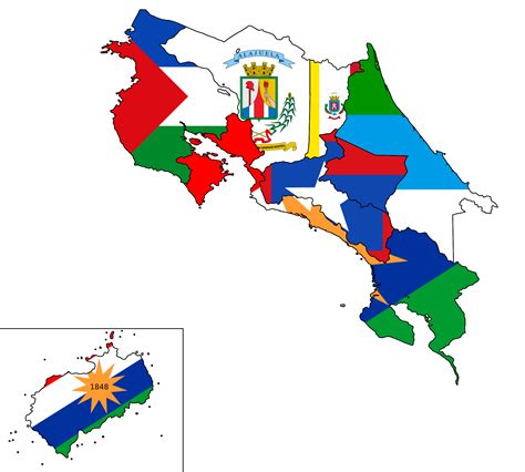 Flag Map Of Provinces Of Costa Rica Uhauntinglynx2419