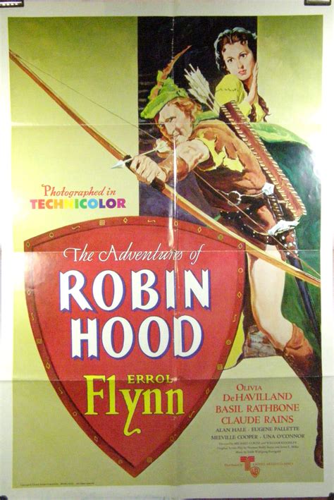 The Adventures Of Robin Hood Original Errol Flynn Movie Poster Original Vintage Movie Posters