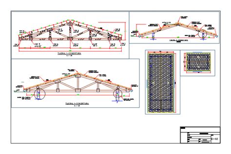 Wood Truss Dwg Detail For Autocad • Designs Cad
