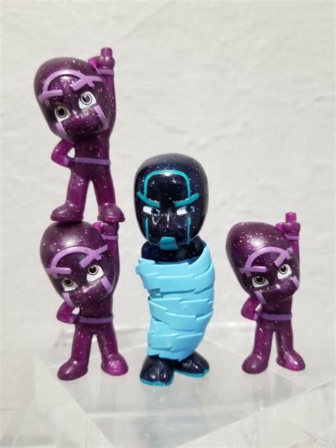 Pj Masks Ninjalinos Lot Stacking Figures Purple 2 Glitter Night Ninja