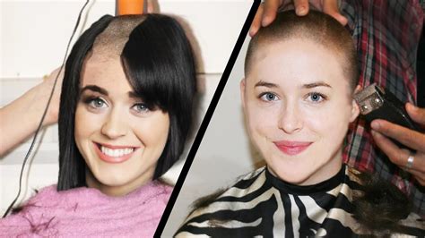 Celebrities Ready For A Head Shave Youtube