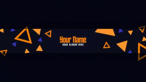 Free Triangles Youtube Banner Template 5ergiveaways