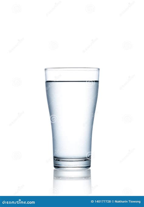 Water Glass Isolated On White Background With Clipping Path Included