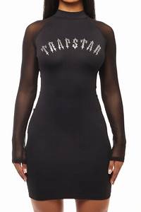 Womens Irongate Diamanté Dress Black Trapstar London