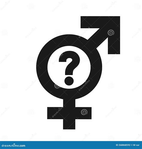 Non Binary Gender And Sex Male And Female Symbol With Question Mark