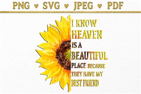 Best Friend Memorial Sunflower Svg In Loving Memory Png Rest Etsy