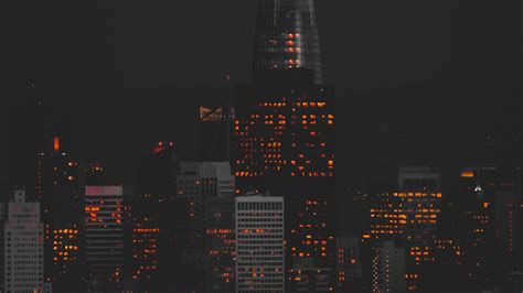 Download Wallpaper 1920x1080 Night City Buildings Lights Dark Full