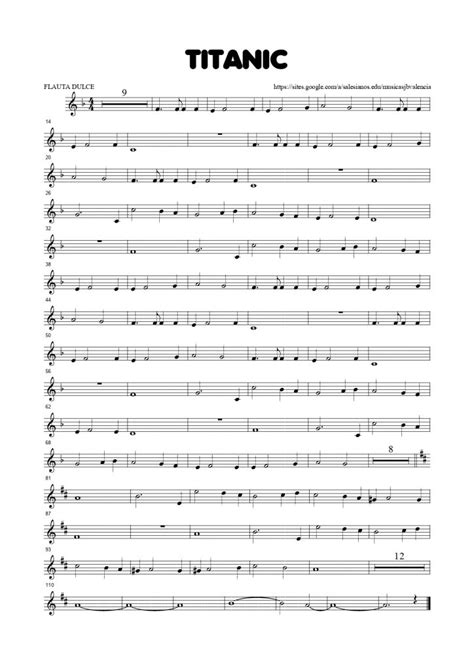 Partitura Titanic My Heart Will Go On Para Flauta Partituras Online