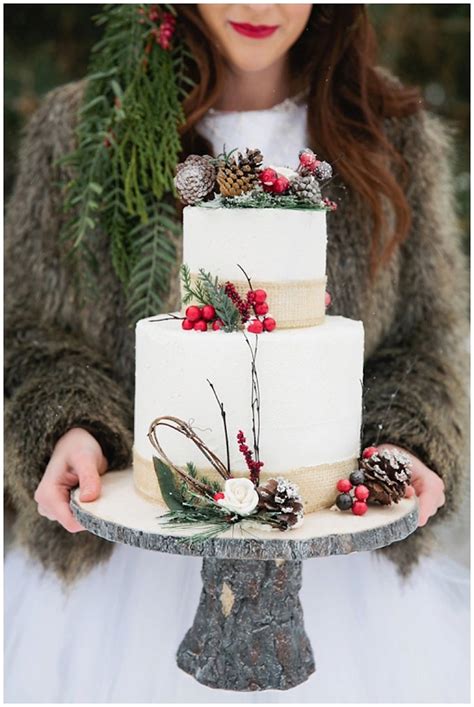 Our Favorite Winter Wedding Cakes Wedding Inspiration