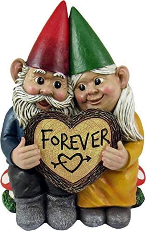 Gnome Couple Adorable Hand Painted Gnome Couple In Love With Etsy