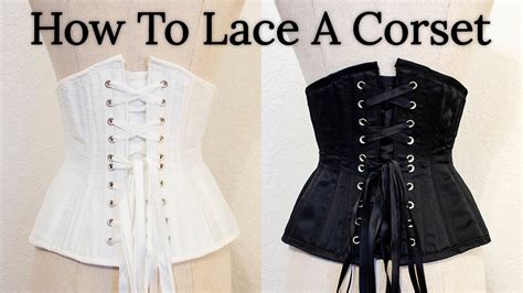 How To Lace A Front Busk Corset Using The Double Spiral Method Youtube