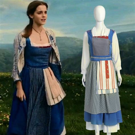 Adult Princess Belle Blue Dress Costume Halloween Southern Beauty And