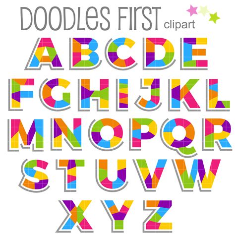 Multi Color Alphabet Clip Art Set Daily Art Hub Free