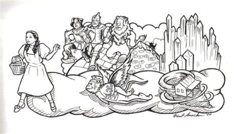 Get This Free Simple Wizard Of Oz Coloring Pages for Children CM3XV