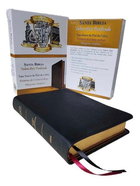 Biblia Reina Valera 1602 Purificada Súper Lujo Piel De Cabra Meses