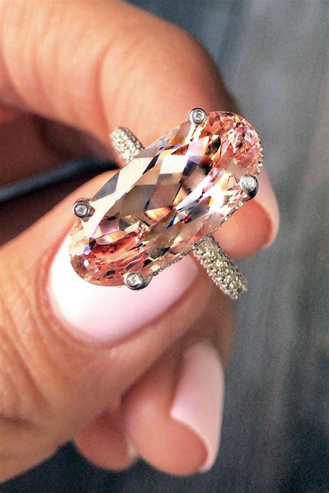 I choose the morganite for my engagement ring for the power of the gem itself (if you believe in such). 36 Cheap And Stylish Morganite Engagement Rings | Oh So Perfect Proposal