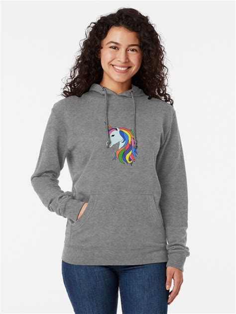 Rainbow Unicorn Lightweight Hoodie For Sale By Ktodman Redbubble