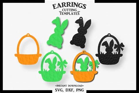 Easter Earrings, Silhouette, Cricut, Cut File, SVG (511862)