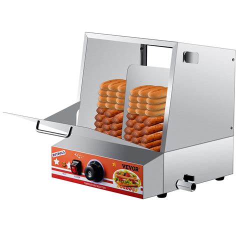 Vevor Hot Dog Steamer 2 Tier Hut Steamer Stainless Steel Hot Dog