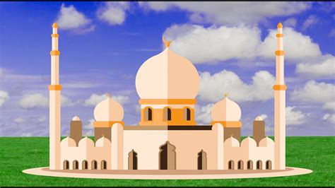 Beautiful Mosque Design On Adobe Illustrator Happy Ramadan Youtube