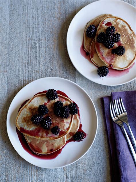 Blackberry And Maple Syrup Pancakes Recipe From Fast Cooking By James